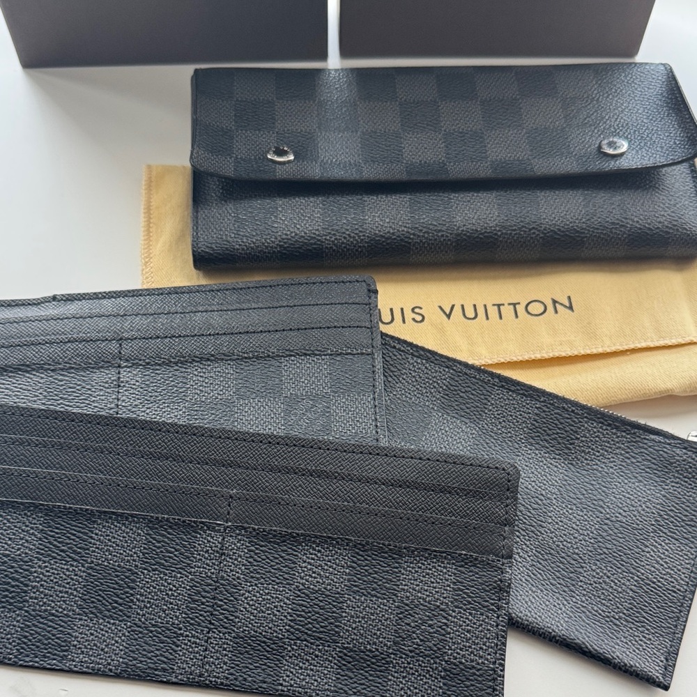 Louis Vuitton Damier Graphite Portefeuille Long Modulable Bifold Wallet - Picture 2 of 8